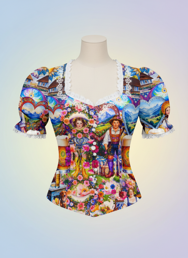 Oktoberfest Illustration Bluse
