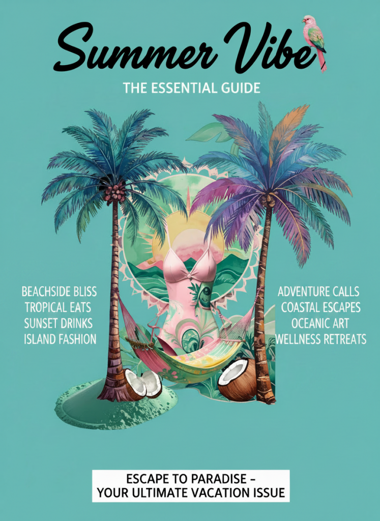 Illustration Magazin Cover Summer Vibes Cover Illustration