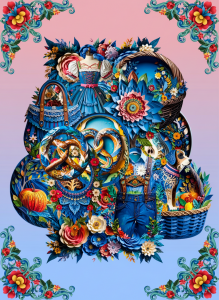 Illustration Oktoberfest Blauweiss Schmankerl